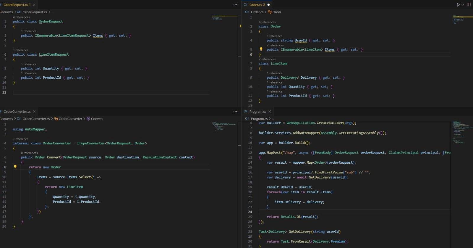 The code that caused the bug